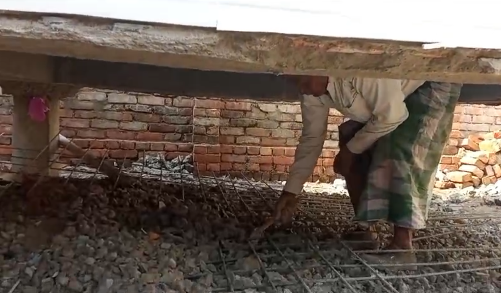 The water tank collapsed