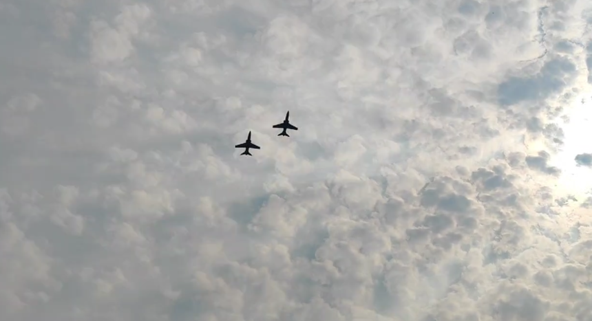 Trial run of fighter aircraft