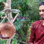 arranged water for the birds in the intense heat