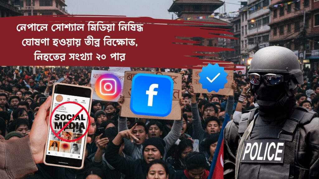 social media ban : নেপালে সোশ্যাল মিডিয়া নিষিদ্ধ ঘোষণা হওয়ায় তীব্র বিক্ষোভ, নিহতের সংখ্যা 20 পার