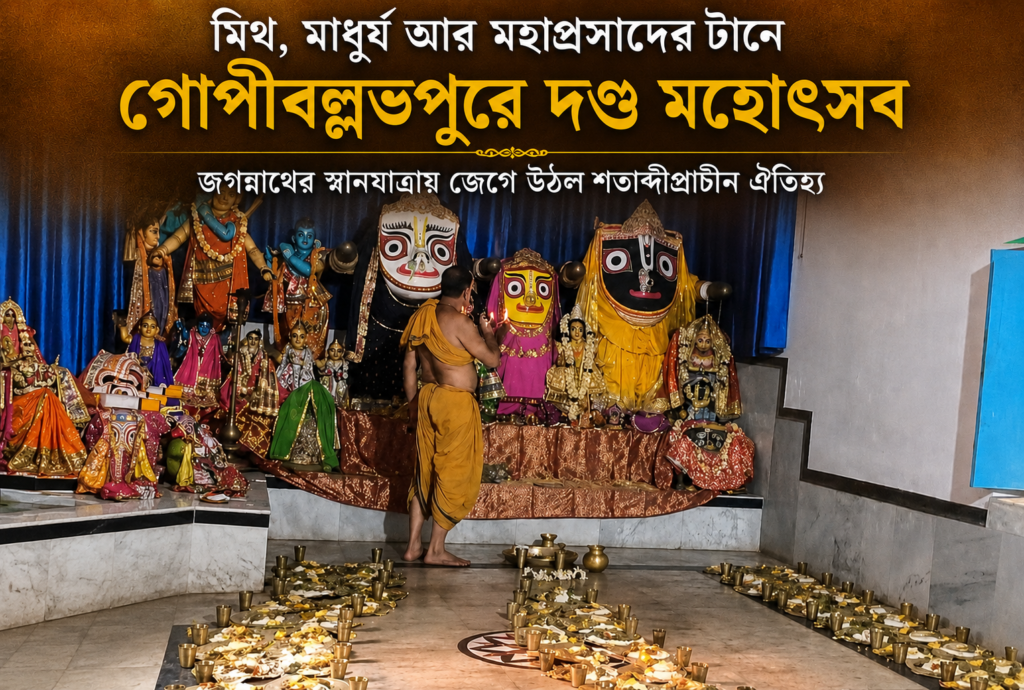 Gopiballavpur : মিথ, মাধুর্য আর মহাপ্রসাদের টানে গোপীবল্লভপুরে দণ্ড মহোৎসব — জগন্নাথের স্নানযাত্রায় জেগে উঠল শতাব্দীপ্রাচীন ঐতিহ্য. 29/06/2026