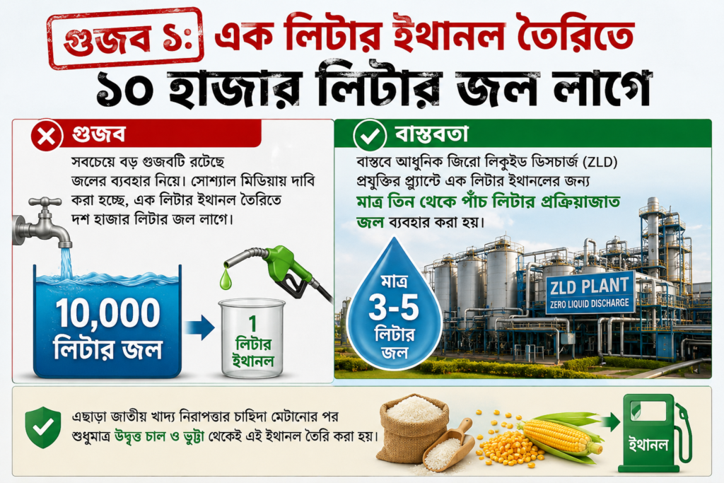 E-20 ইথানল মিশ্রিত জ্বালানি নিয়ে সোশ্যাল মিডিয়ায় ছড়ানো ১০টি বিভ্রান্তি ও তার প্রকৃত সত্য