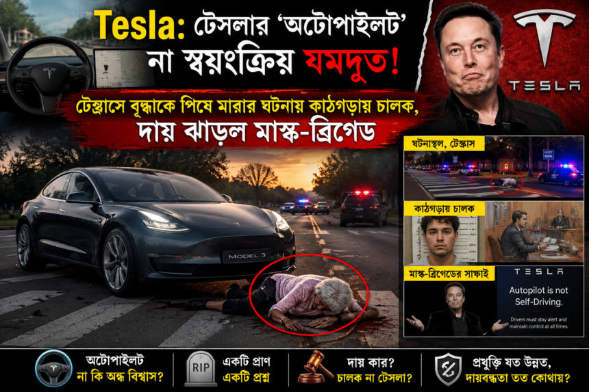 Tesla :টেসলার ‘অটোপাইলট’ না স্বয়ংক্রিয় যমদূত! টেক্সাসে বৃদ্ধাকে পিষে মারার ঘটনায় কাঠগড়ায় চালক, দায় ঝাড়ল মাস্ক-ব্রিগেড. Tesla model 3